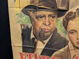 an old movie poster with a man and a woman smoking a pipe