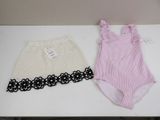 two pieces of clothing that are on a table