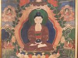 une image représentant un tableau où l'on voit une personne assise en position du lotus