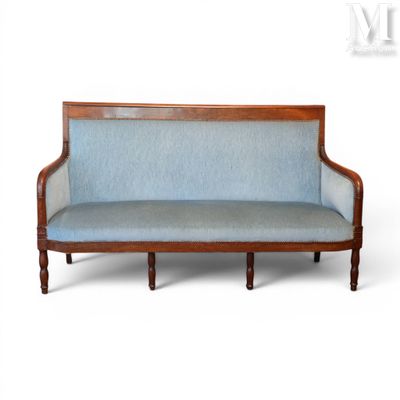 an image of a blue couch on a white background
