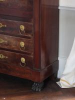 SECRETAIRE DROIT en acajou et placage d'acajou ouvrant en fa… (photo 4)