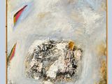 a painting of a painting of a bird in the middle of a circle