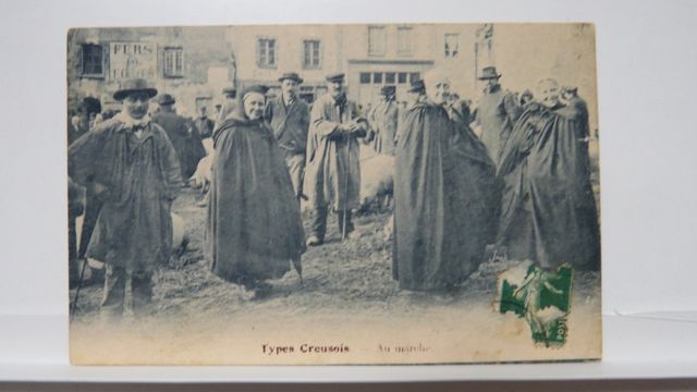 La Souterraine : Types creusois. Au Marché (cliché pris à La Sout...