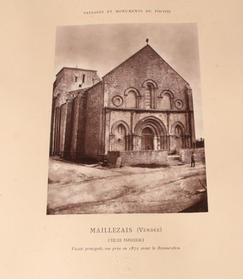 an old photo of a church in the middle of the day
