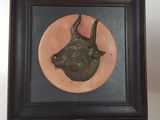 an image of a picture of a deer head in a frame