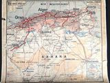 a map with a red line on the middle of it