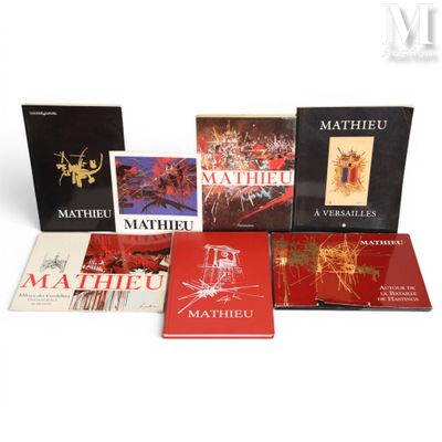 MATHIEU Georges (1921-2012) Ensemble de huit livres ou catal…