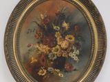 une image représentant un tableau de fleurs dans un vase accroché au mur