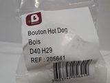 a plastic bag with a label on it that says boston hot dog