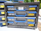 a stack of tool boxes that are stacked on top of each other