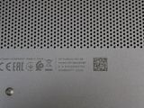 a close up of the back of a silver laptop