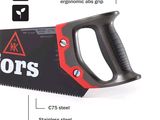 a picture of a hand saw with instructions on it