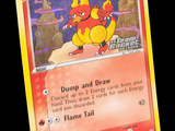 une carte sur laquelle figure l'image d'un personnage de Pokémon
