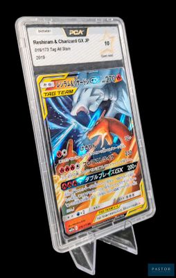 gros plan d'une carte pokemon dans un étui en plastique
