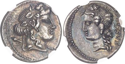 a close up of a coin with a woman ' s face on it