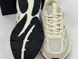 nike air max sneakers in white with black soles and a black box