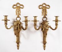 Importante paire d'appliques Napoléon III de style Louis XVI…