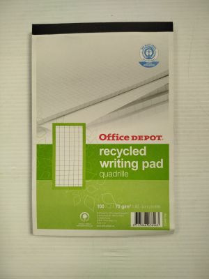 OFFICE DEPOT - Bloc-notes recyclé - A5 - 100 feuilles quadri…