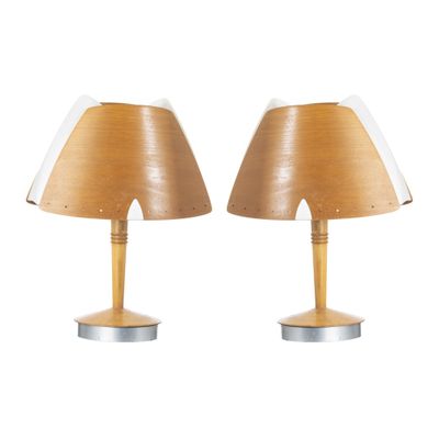 paire de lampes de table danoises du milieu du siècle, années 1960