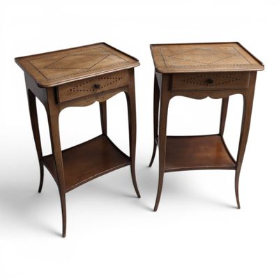 pair of 19th century french walnut side tables