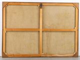 a picture of an old wooden frame with a picture on it