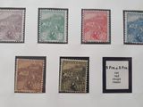 six different types of stamps on a piece of paper on a table