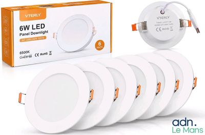 six pack of 6w led downlights with remote control