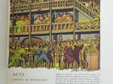 an open book with a picture of a crowd of people in a stadium