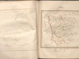 an open book with a map of a country on it