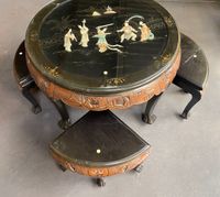Table-basse Chinoise retenant quatre petites table-basses dé… (photo 2)