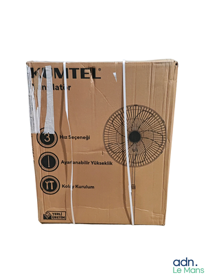 une boîte en carton contenant un ventilateur