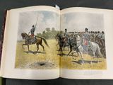a book with a picture of a man on a horse in a field
