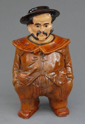 Pot à tabac Terre cuite vernissée XIXe siècle - France.