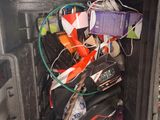 a black box with a bunch of items inside of it
