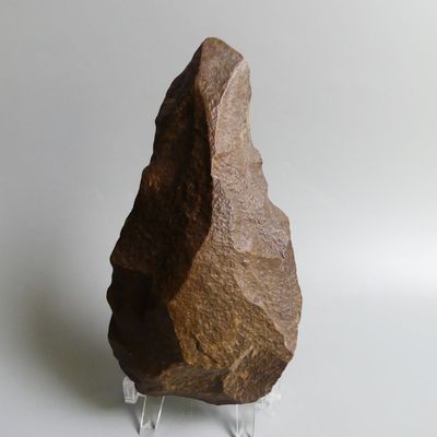 a large rock that is sitting on a stand