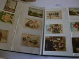 an open book with pictures of people on it sitting on a table