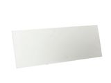 le verso d'une feuille de plastique blanche sur fond blanc