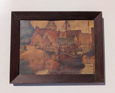 une photo d'un tableau accroché au mur