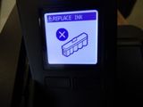a close up of a cell phone with a blue screen