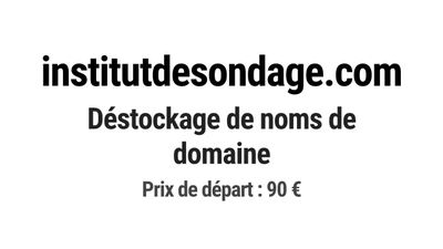 Nom de domaine institutdesondage.