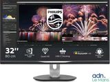 the philips monitor is displaying a picture of fireworks in the sky