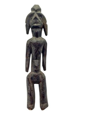 a close up of a statue on a white background with a white background