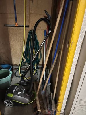 a lot of tools that are sitting in the corner of the room