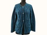 a close up of a blue jacket on a mannequin mannequin