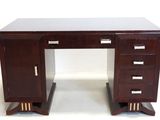 an image of a wooden desk with drawers and drawers