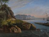 painting of a painting of a ship in a body of water