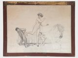 une image représentant un dessin d'une femme et d'un enfant
