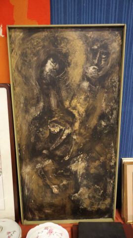 Aquarelle CHINE XXème. Encadrée sous verre. 68 X 45. Joint une hu...