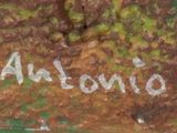 an image of a painting of an animal with a name written on it