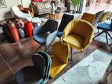 plusieurs chaises de différentes couleurs réunies dans un salon